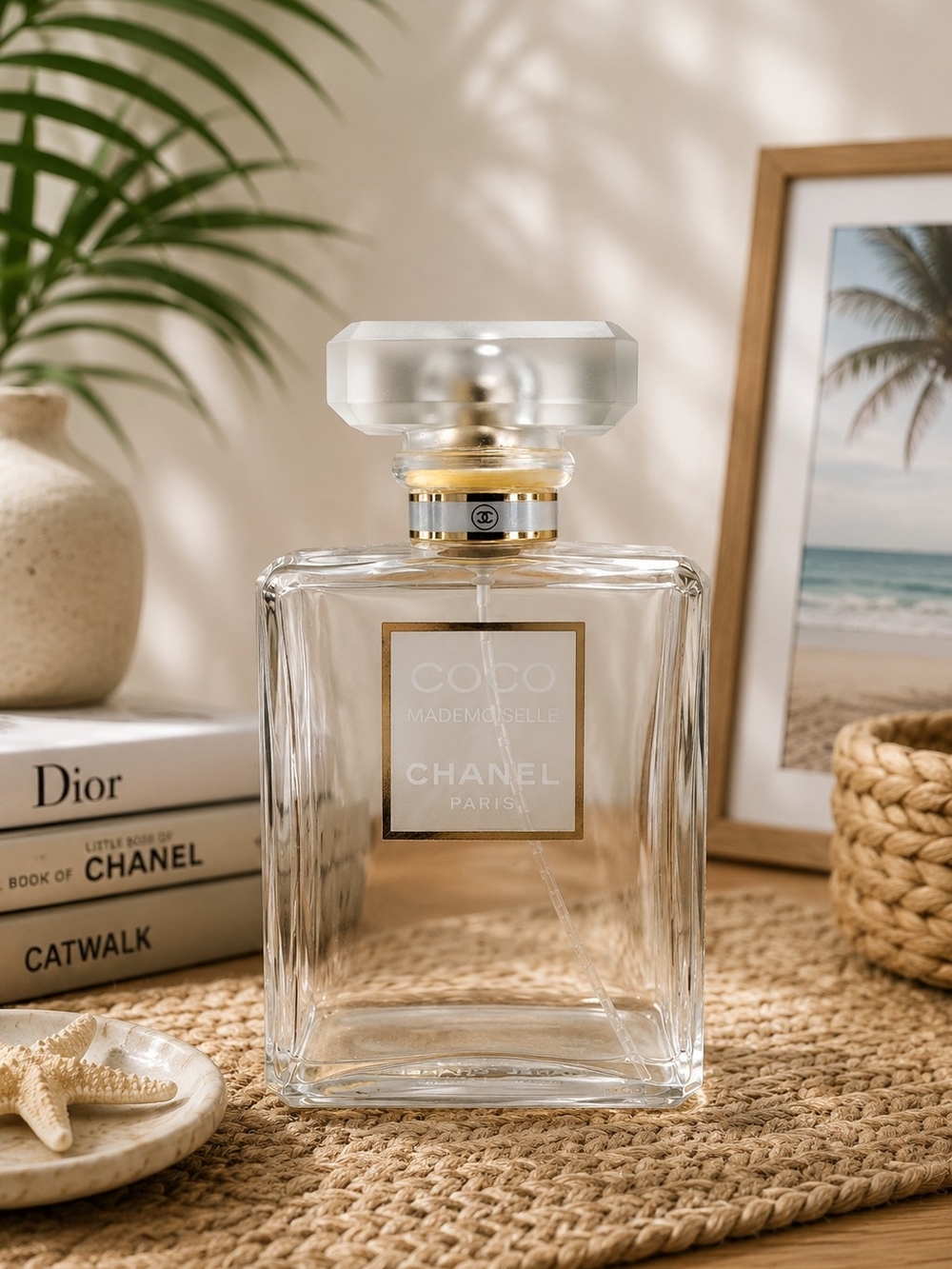 Chanel Coco Mademoiselle Empty Perfume Bottle Display Decor Collectible Glass